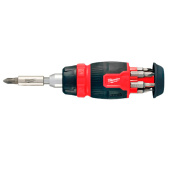 Отвертка компактная многофункциональная с храповым механизмом 8 в 1 Milwaukee