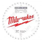 Пильный диск для торцовочной пилы по дереву 250 x 30 x 2,8 x 40 Milwaukee (скошенные зубья)
