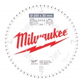 Пильный диск для торцовочной пилы по дереву 250 x 30 x 2,8 x 60 Milwaukee (скошенные зубья) (4932472016)