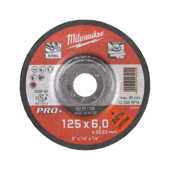 Шлифовальный диск по металлу SG 27/125 x 6 PRO+ 1 шт (заказ кратно 25 шт) (4932451502)