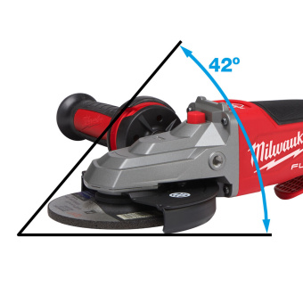 Аккумуляторная угловая шлифовальная машина с плоским редуктором Milwaukee  M18 FSAGF125XPDB-0X (4933478439)