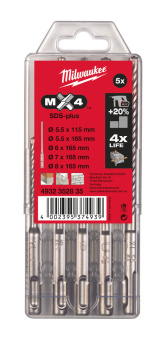 Набор буров SDS-plus RX4 (5шт.) (4932352835)