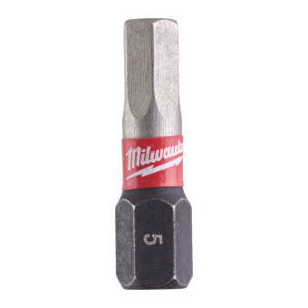 Упаковка насадок Milwaukee Shokwave Hex5 25 мм (2 шт), (4932430896)