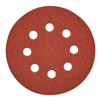 Шлифкруг 8 отверстий 125 зерно 80 (25 шт)