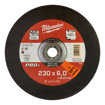 Шлифовальный диск по металлу SG 27/230 x 6 PRO+ 1 шт (заказ кратно 10 шт) (4932451504)