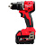 Аккумуляторная ударная дрель-шуруповерт Milwaukee M18 BLPDRC-502C (4933492826)