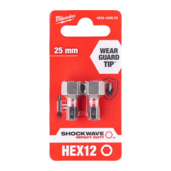 Насадка Shokwave Hex12 25 мм (2 шт) (4932430900)