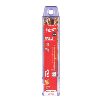 Сверло по металлу Milwaukee RedHEX HSS-G TiN. 6 мм  (10 шт) (4932478181)