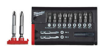 Набор бит в пластиковом кейсе Milwaukee Orange (12 шт) (4932399513)