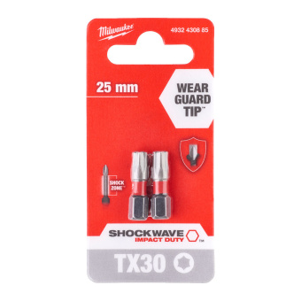 Упаковка насадок Milwaukee Shockwave TX30 25 мм (2 шт), (4932430884)